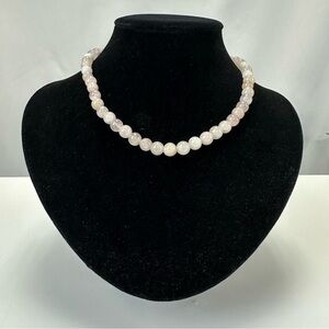 Rose quartz necklace 16 inches Heart Chakra